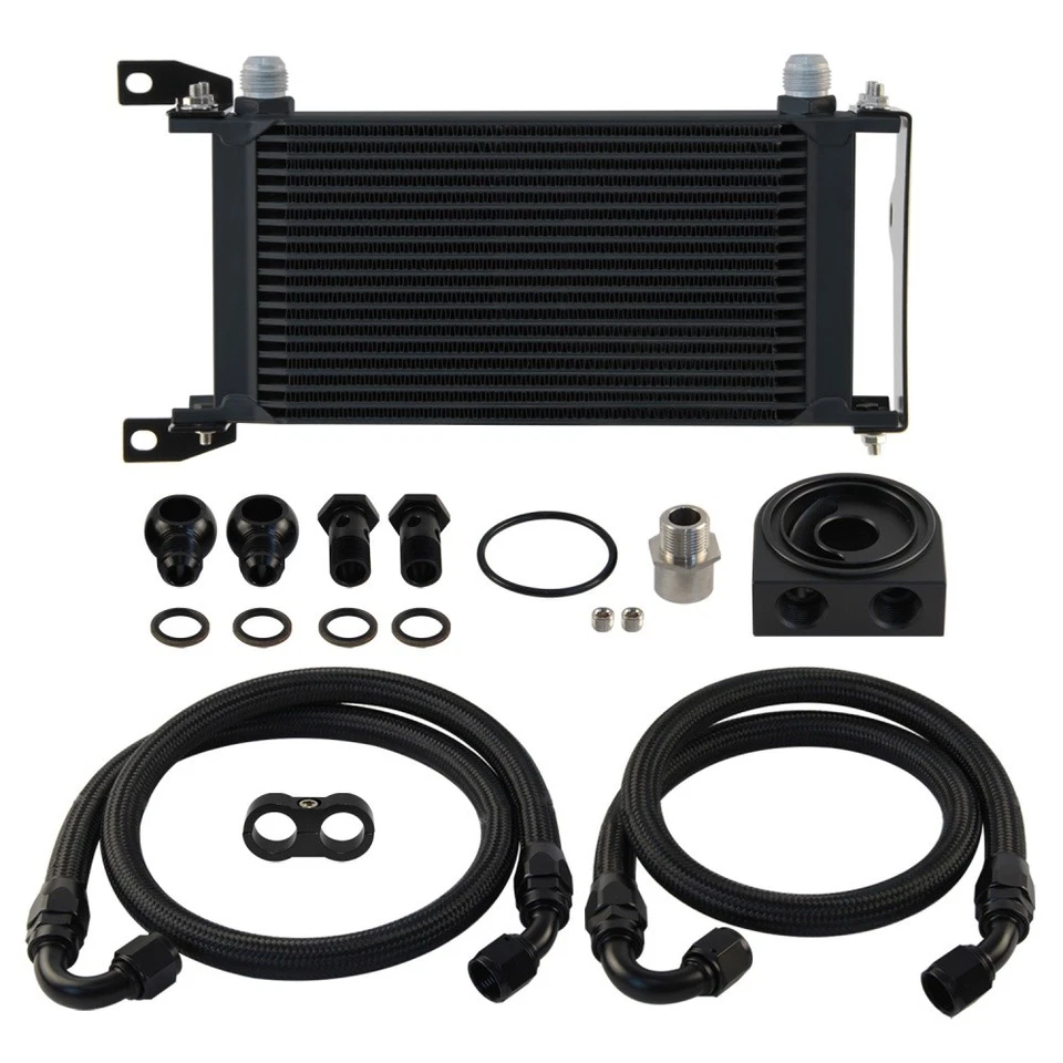 Kit de enfriador de aceite AN10 19 filas para Subaru Impreza WRX / STi 2006-2007 2,5 L negro Foto 3 de 4