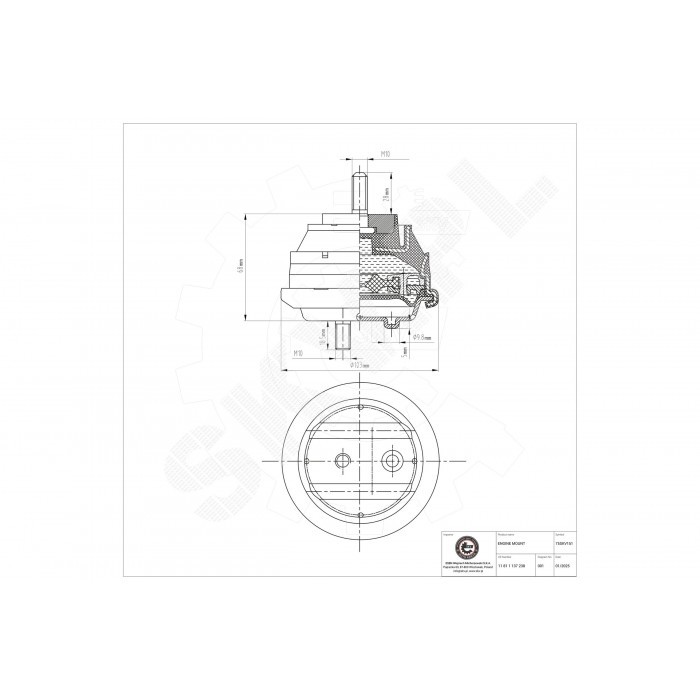 Support Moteur pour BMW E36 et Z3 - Silent Bloc Caoutchouc Haute Résistance Référence 11811137238