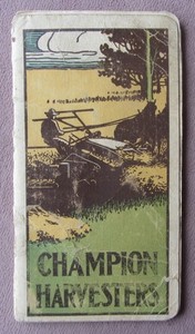 Antique 1903 Champion Harvesters Farm Equipment Calendar Notepad w Illustrations