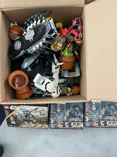 Lego Lot With Three Sealed Sets Sets 75345 And 75373 And 6 Pounds Of Misc Sets