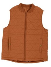 Boys Zip Up Puffer Vest Kids Lightweight Quilted Sleeveless 9-10 Years Brown