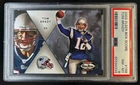 2002 Fleer Box Score Tom Brady #198 Patriots PSA 8