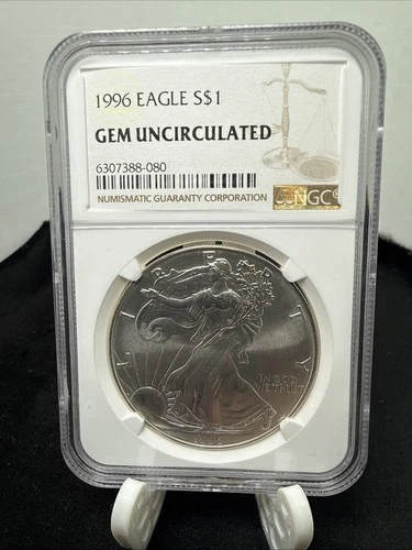 1996 Silver Eagle NGC Gem Uncirculated ~ Brown Label ~