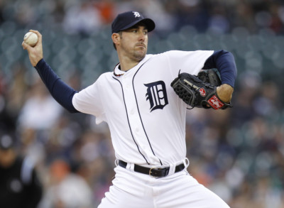 AUTHENTIC MAJESTIC 44 LARGE DETROIT TIGERS JUSTIN VERLANDER FLEX