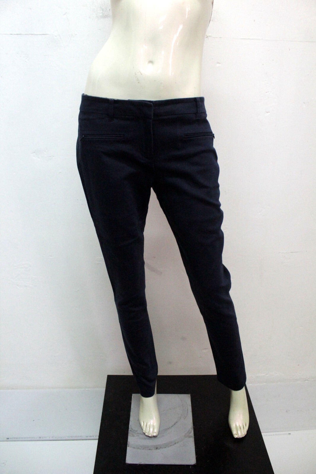 Tommy Hilfiger Jeans Donna Pantalone Blu Taglia 42 Pant Pants In Cotone Logo