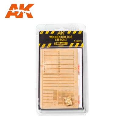 AK interactive #AK8225  1/35 LASER CUT WOOD BOX 003 - 5 UNIT