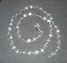 Vintage Crystal Strand Garland, 78" Long 6.5 Ft