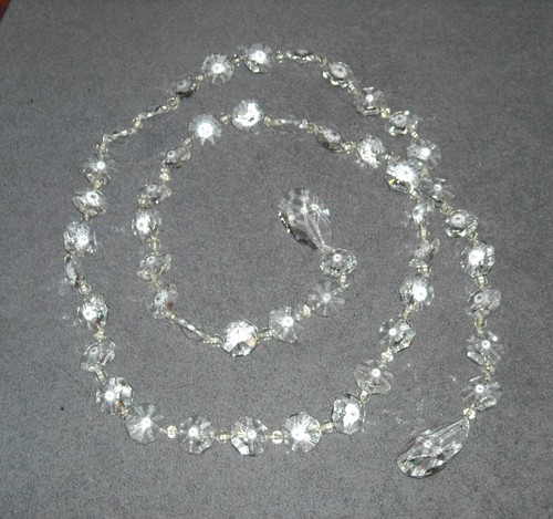 Vintage Crystal Strand Garland, 78" Long 6.5 Ft