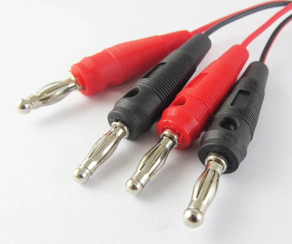 4 sets 1M/3.3ft 4mm Banana Plug to Banana Plug Dual 4mm Banana Plug Test Cable - Image 4 of 4
