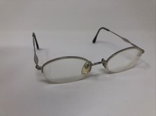 BYBLOS EYEGLASSES FRAME 631 3002 50-19-140 SILVER HALF RIMLESS OVAL E944