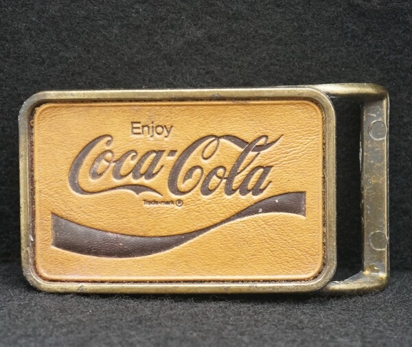 WC03135 REALLY AMAZING VINTAGE 1970s **ENJOY COCA-COLA** SODA DRINK BELT BUCKLE