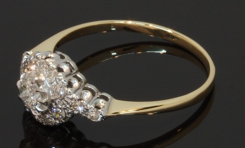18 Carat Yellow Gold Diamond Cluster Ring 0.50ct Size O (80.25.082) - Picture 4 of 5