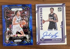 Jalen Slawson RC Lot Panini Prizm Blue Ice /125 SP + Optic Rookie Auto /99 Kings