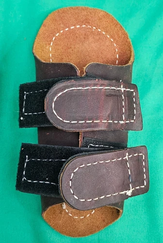 Leather Fetlock Splint Horse Boot Leg Tendon Protector Equipment NOS