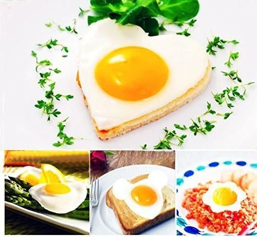 5Pcs Fried Egg Non Stick Stainless Steel Pancake Ring Mold Cooking Kitchen Tools - Image 4 of 4