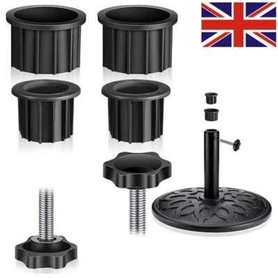 6pcs Patio Parasol Umbrella Stand Replacement Parts Black Base Accessories
