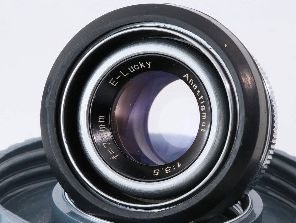 E-Lucky Anastigmat 75mm F3.5 Enlargement Lens From JP#3991
