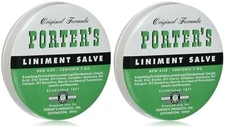 2 Pack Orginal Formula Porter's Liniment Salve 2 Oz cuts burns