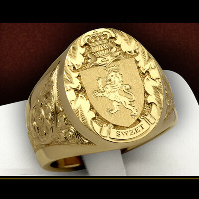 Creative Lion 18k Yellow Gold Plated Rings for Men Wedding Party Jewelry Sz 7-13