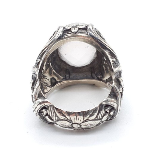 Stephen Dweck Rose Quartz Sterling Silver 925 Flower Ring Size US 5.75 Used - Picture 22 of 24