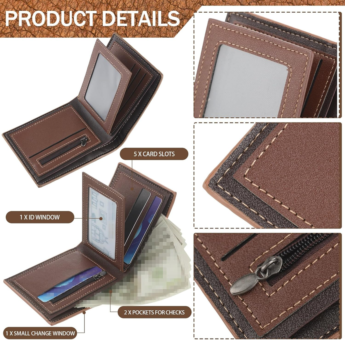 Iron Cross - Iron Cross Leather Wallet Bifold Premium Quality NEW