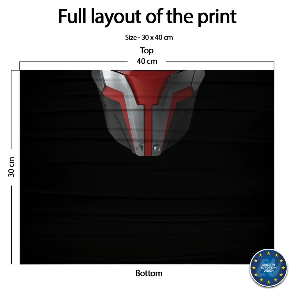 Washable Fabric Face Cover Neck Gaiter Unique Print Darth Revan Design EU Made - Image 4 of 4