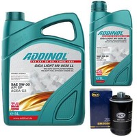 MotoröL Set Addinol 5W-30 Mv 0530 Ll 6 Liter + ÖLfilter FüR Vw Transporter V 2.0