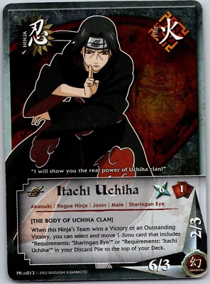 2002 Promo Naruto Card Game #PRus13 Itachi Uchiha Shonen Jump Free