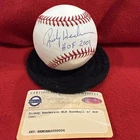 rickey henderson signed baseball hof 2009 COA