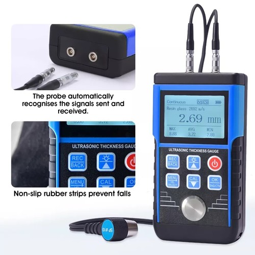 High Accuracy Ultrasonic Thickness Gauge 0.8-500mm Metal/Plastic/PVC & Data Spe - Picture 2 of 11