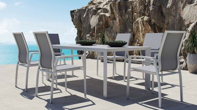 ESSTISCH SET GARTENMÖBEL ESSGRUPPE TISCH TERRASSE - ED L | eBay