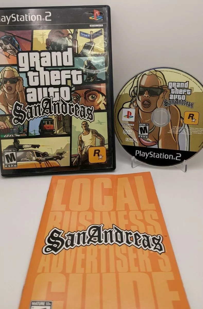 PS2 Grand Theft Auto V (Mods GTA San Andreas) DVD game Playstation 2