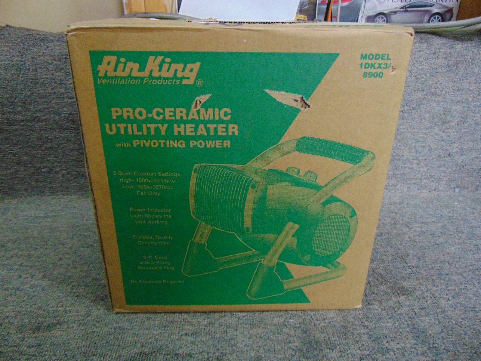 Air King 8900 Portable Ceramic Heater with Adjustable Thermostat and  Pivoting He for sale online | eBay
