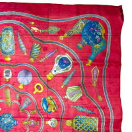 Hermes Pourvu Qu'On Ait L'Ivresse Large Scarf Carre 90 Perfume Bottle - Picture 3 of 7
