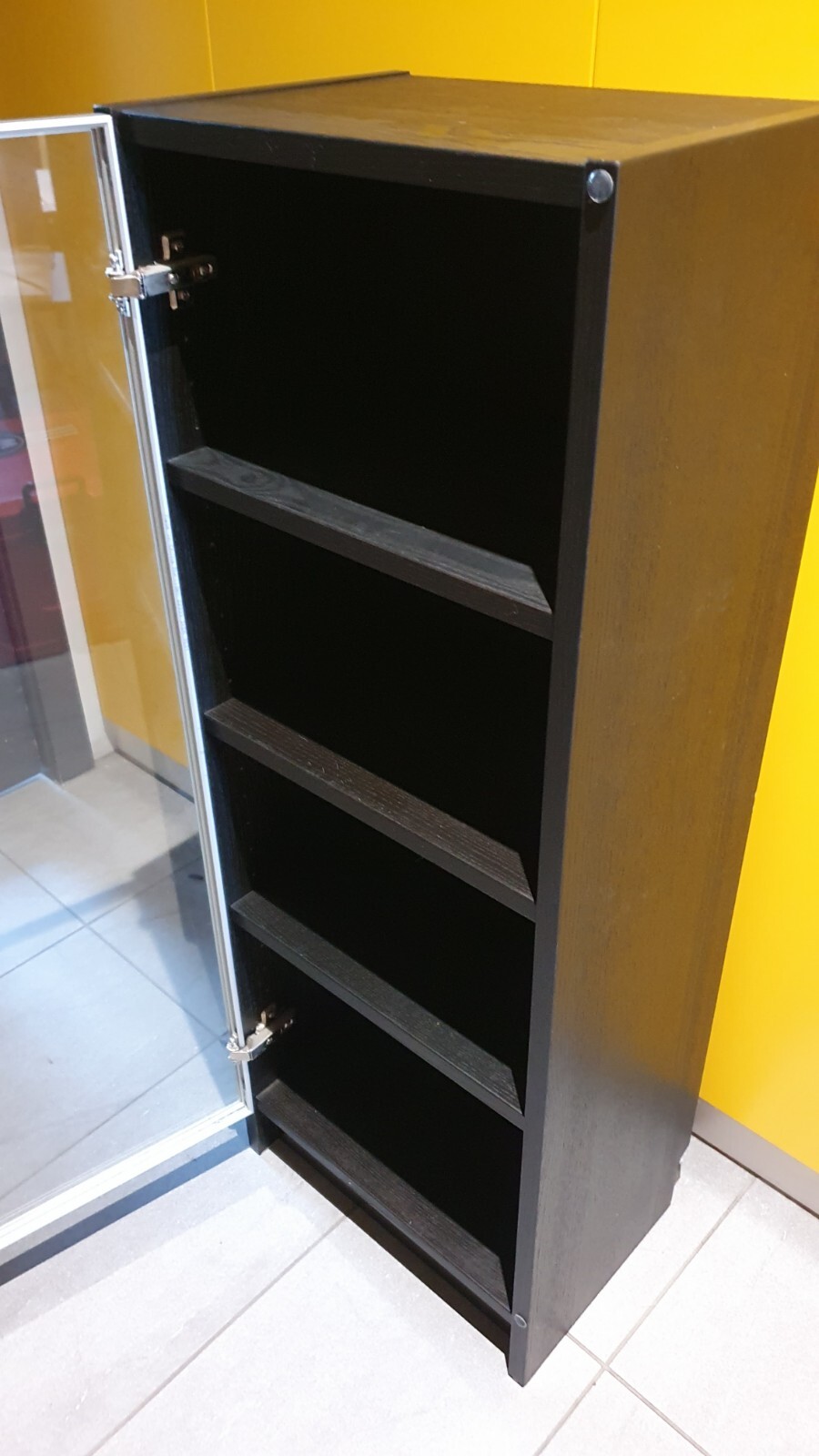 Ikea Black Display With Glass Door eBay