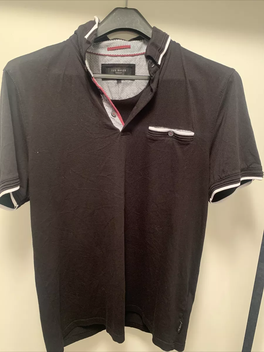 Ted baker top black polo shirt