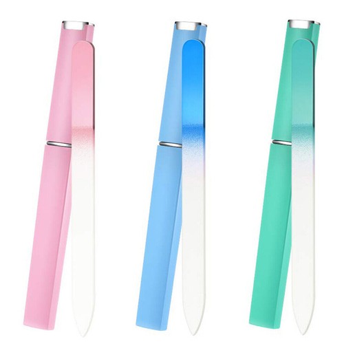 Professional Crystal Glass Finger Nail File Tool With Case Manicure Pedicure - Picture 27 of 34