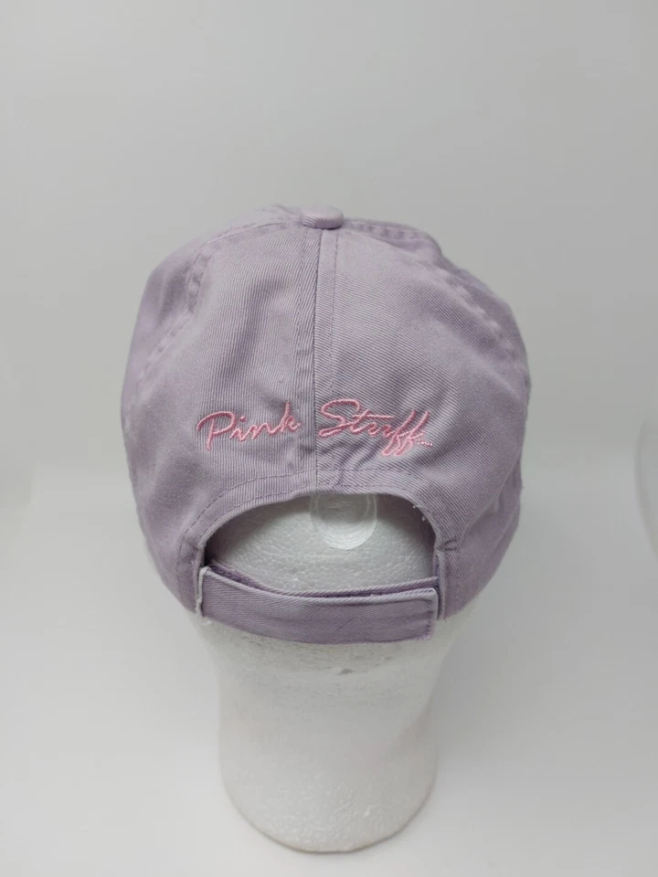 Gorra púrpura con correa trasera rosa para mujer conciencia del cáncer de mama Foto 4 de 4