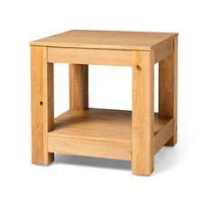 Maven Lane Paulo Wooden Side Table in Weathered Natural Finish (Open Box)