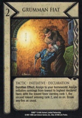 Dune CCG JUDGE OF THE CHANGE chpt 3 GRUMMAN FIAT  M/GEM MINT Tip Top Shelf
