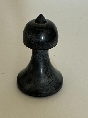 Replacement CHESS Pieces Black Medieval Style Marble Stone Vtg Italy