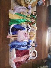 Disney Princess 16" Porcelain Keepsake Doll Lot Bell Cinderella Snow Jasmine 6pc