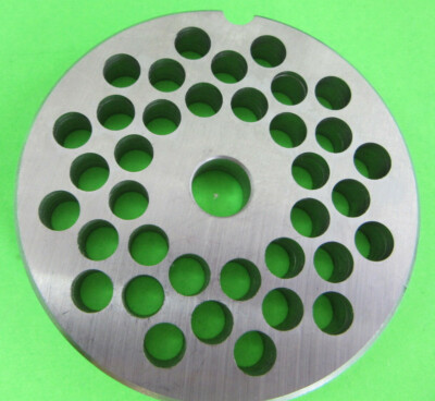 #22 x 5/16'' Meat Grinder Plate STAINLESS STEEL fits Adcraft Weston Choprite 