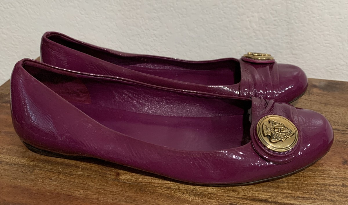 GUCCI　シマ　バレエシューズ　38.5 パープル GUCCI シマ バレエシューズ 38.5 パープル GUCCI シマ バレエ