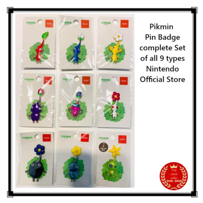 Pikmin Pin Badge complete Set of all 9 types Nintendo Official