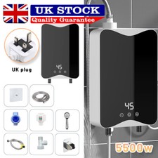 5500W Electric Tankless Instant Hot Water Heater Under Sink Tap Kitchen Bathroom