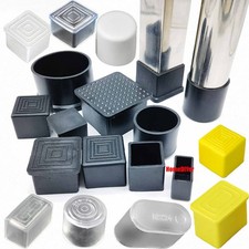 Round/Square/Oval PVC Rubber Chair Feet End Caps Table Leg Cover Floor Protector