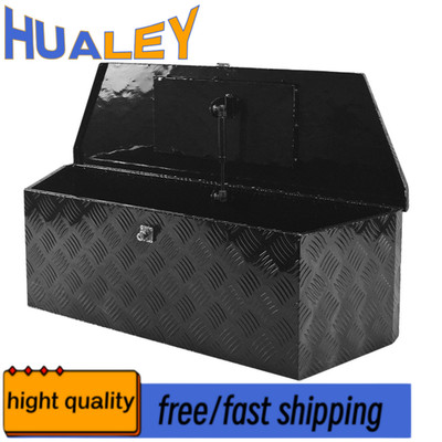 Aluminium LKW Pickup Werkzeugkiste Aufbewahrung+Schlüssel 915×305×305mm Schwarz