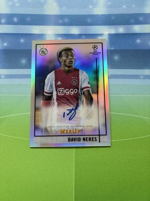 2020-21 Topps Merlin Chrome UCL Auto David Neres Ajax c
