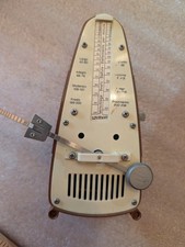Vintage WITTNER TAKTELL Piccolo Metronome Brown Cream Color - Made In Germany